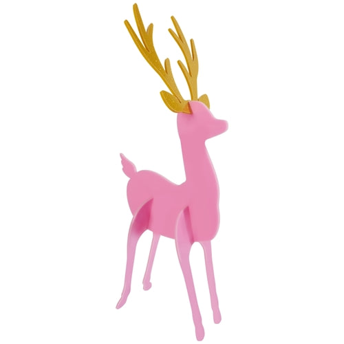 Acrylic Reindeer- Pink/Peach/Orange (Set of 3)