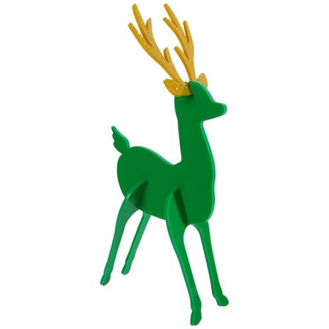 Acrylic Reindeer- Green/Blue (Set of 3)