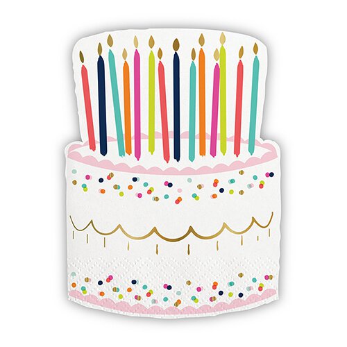 Chic Birthday Cake Shaped Napkins (20)