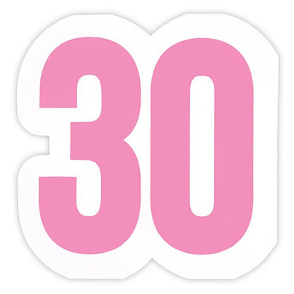 Jumbo "30" Shaped Napkins (16)