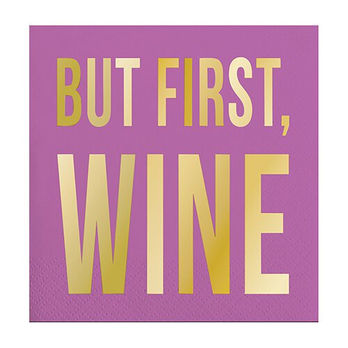 But First Wine Cocktail Napkin