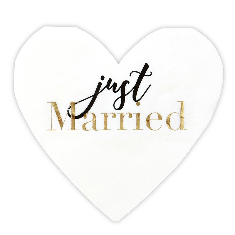 Just Married Cocktail Napkins