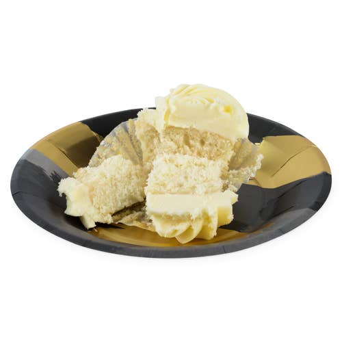 Brushstroke Noir Appetizer Plates (8)