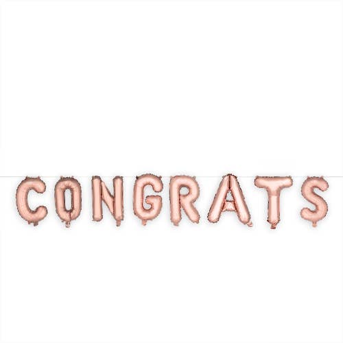 Rose Gold Congrats Mylar Balloon