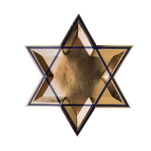 Star of David Plates, Gold (8)
