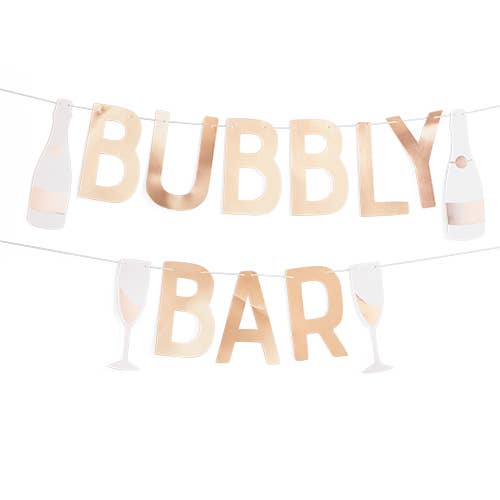 Bubbly Bar Garland Banner