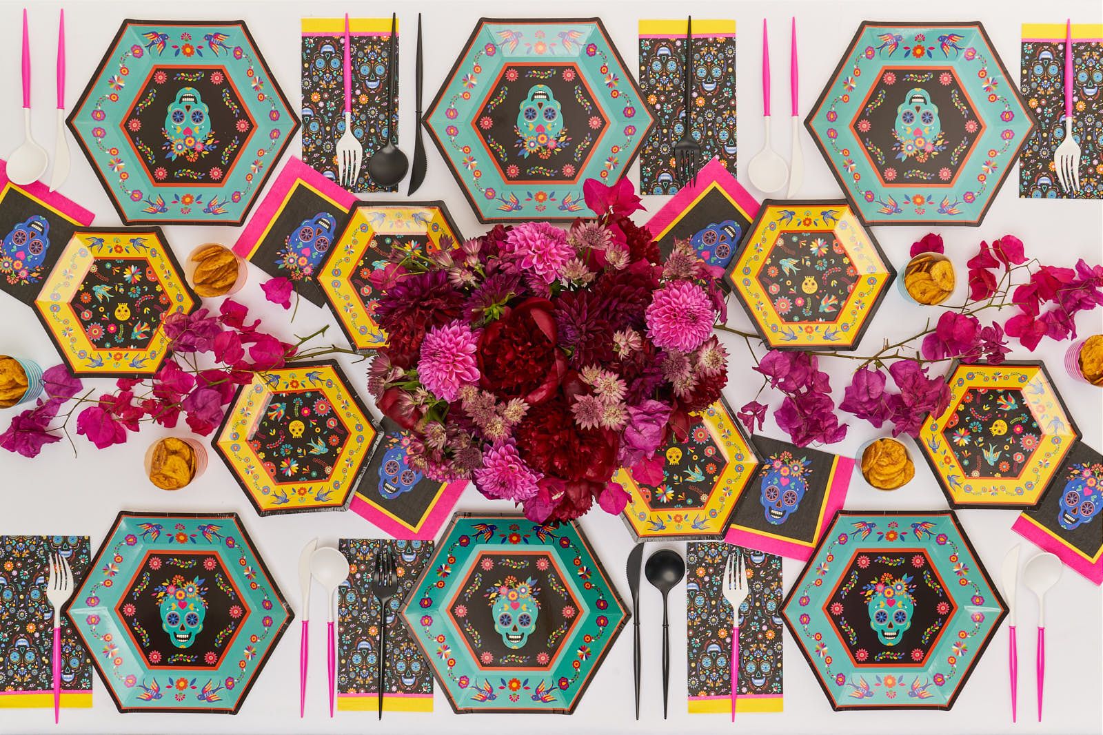 Day of the Dead Paper Dinner Plates (8)