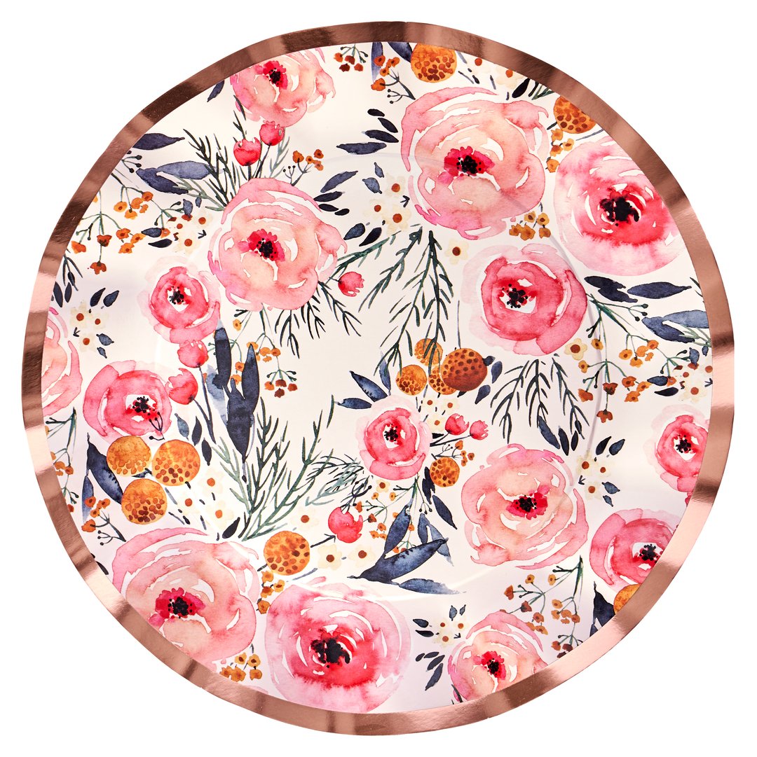 Blush Bouquet Wavy Dinner Plate (8)