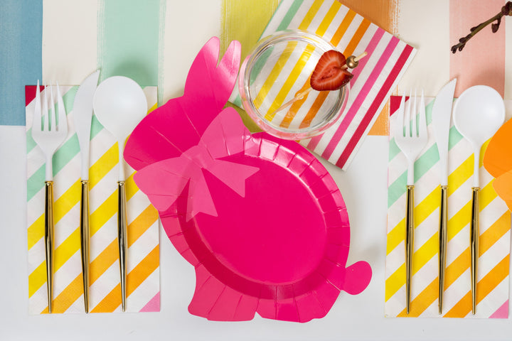 Bunny Plate Hoppy Easter Assorted Color/8ct