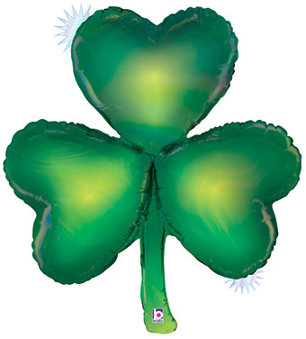 38" Holographic Shamrock Balloon