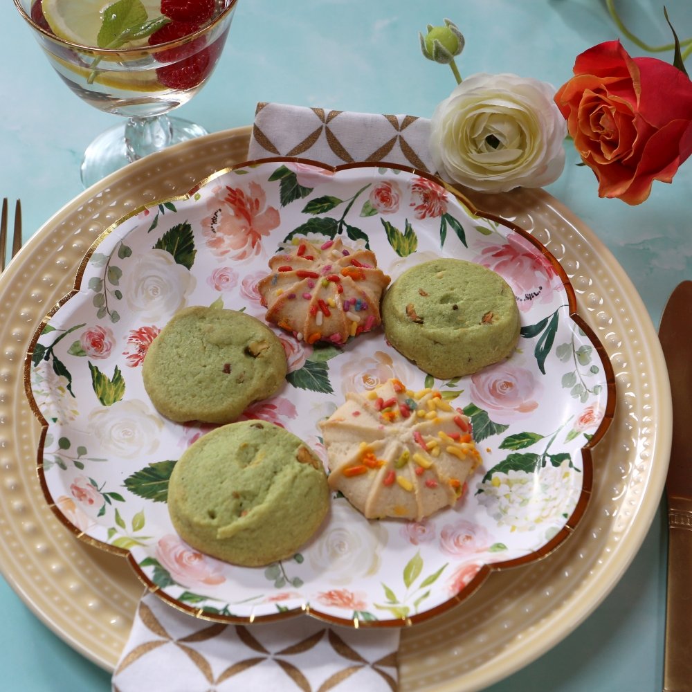 Floral 9in Premium Paper Plates (8)