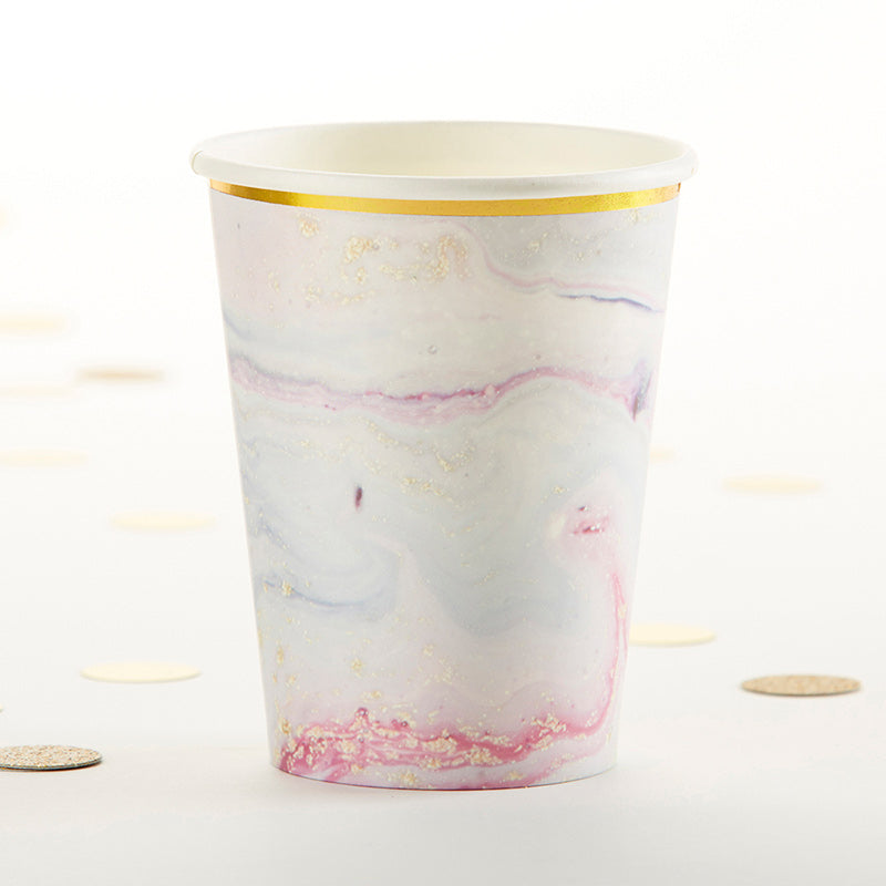 Marbleized 8oz Paper Cups (8)
