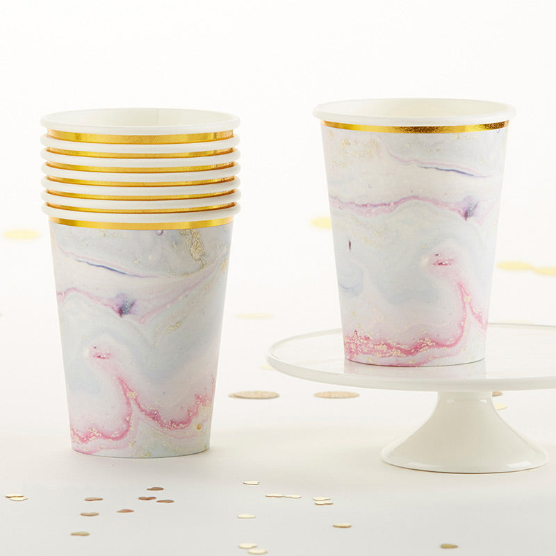 Marbleized 8oz Paper Cups (8)
