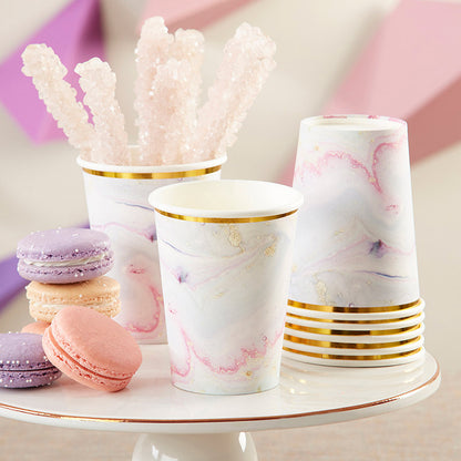 Marbleized 8oz Paper Cups (8)