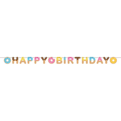 Donut Time Happy Birthday Banner