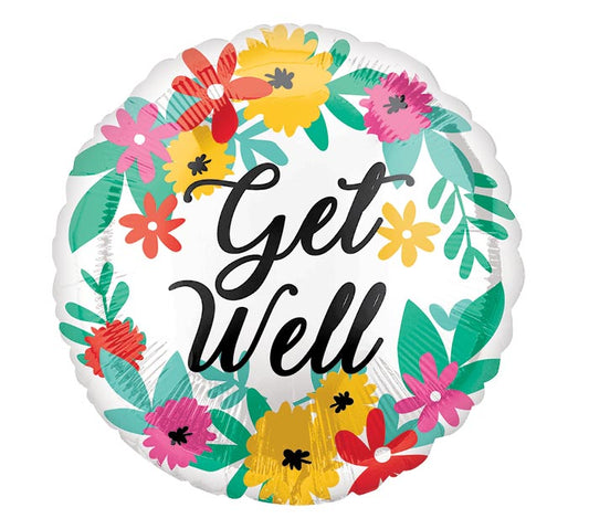 Get Well Floral 18" Balloon