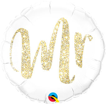 Mr Gold Font 18" Balloon