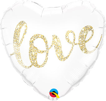 Love Gold Font 18" Balloon