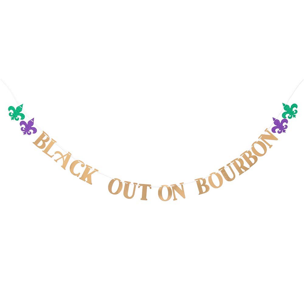 Paper Bachelorette Party Banner - Blackout On Bourbon