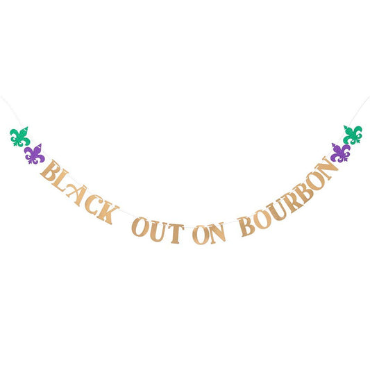Paper Bachelorette Party Banner - Blackout On Bourbon