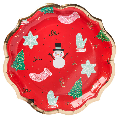 Paper Dinner Plate Deck the Halls/8pk