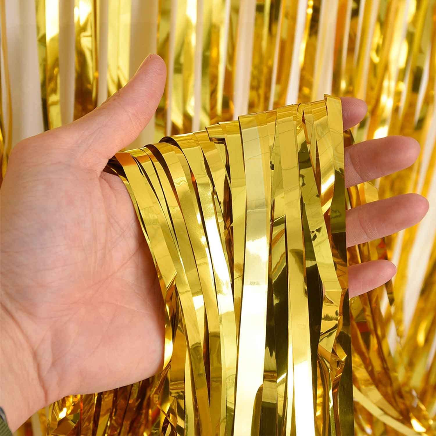 Gold Foil Fringe Curtain Backdrop
