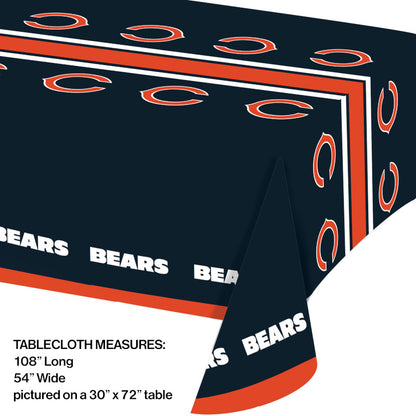 Chicago Bears Plastic Tablecloth, 54" x 102"