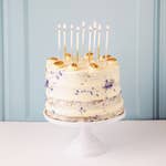 White and Gold Birthday Candles - 16 Pack