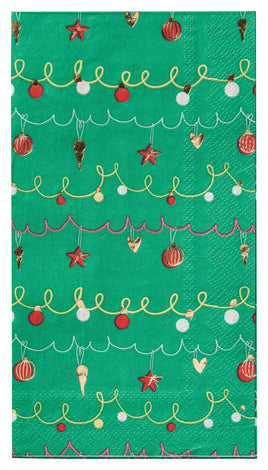 Guest Towel Deck the Halls Foil 2 Ply/16pk