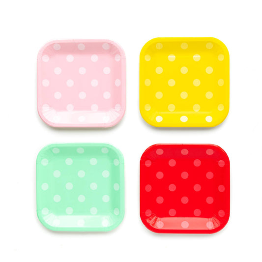 Basic Multi Polka Dot 9" Plates (12)