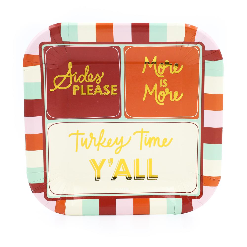Turkey Time Faux Divided Plates (8)