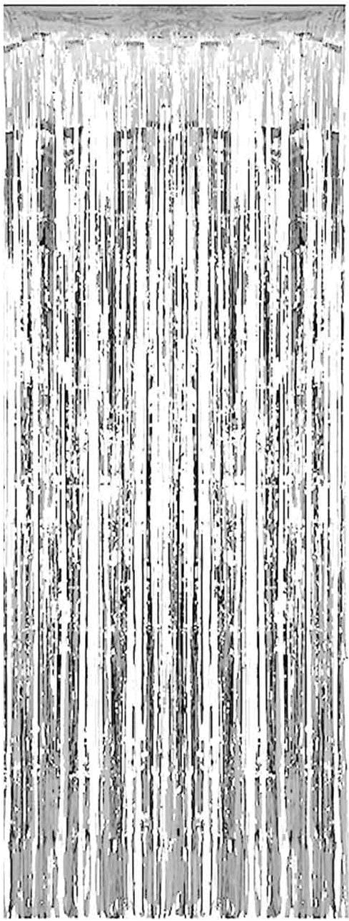 Silver Foil Fringe Curtain Backdrop