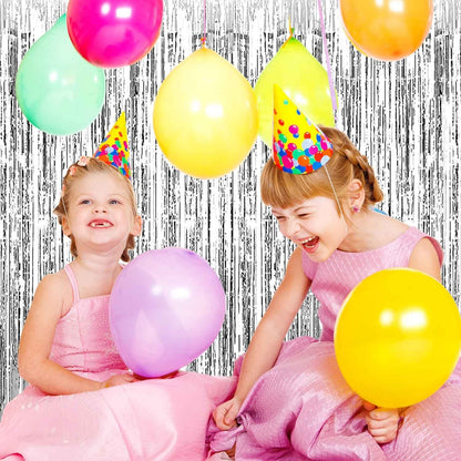 Silver Foil Fringe Curtain Backdrop