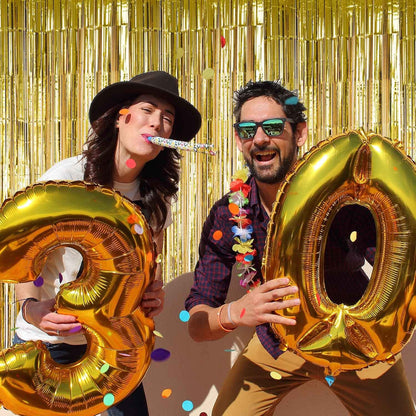 Gold Foil Fringe Curtain Backdrop