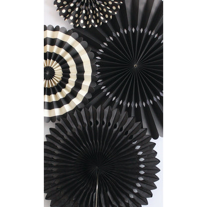 Black Party Paper Fans