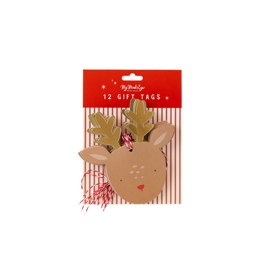 Believe Reindeer Oversized Tags