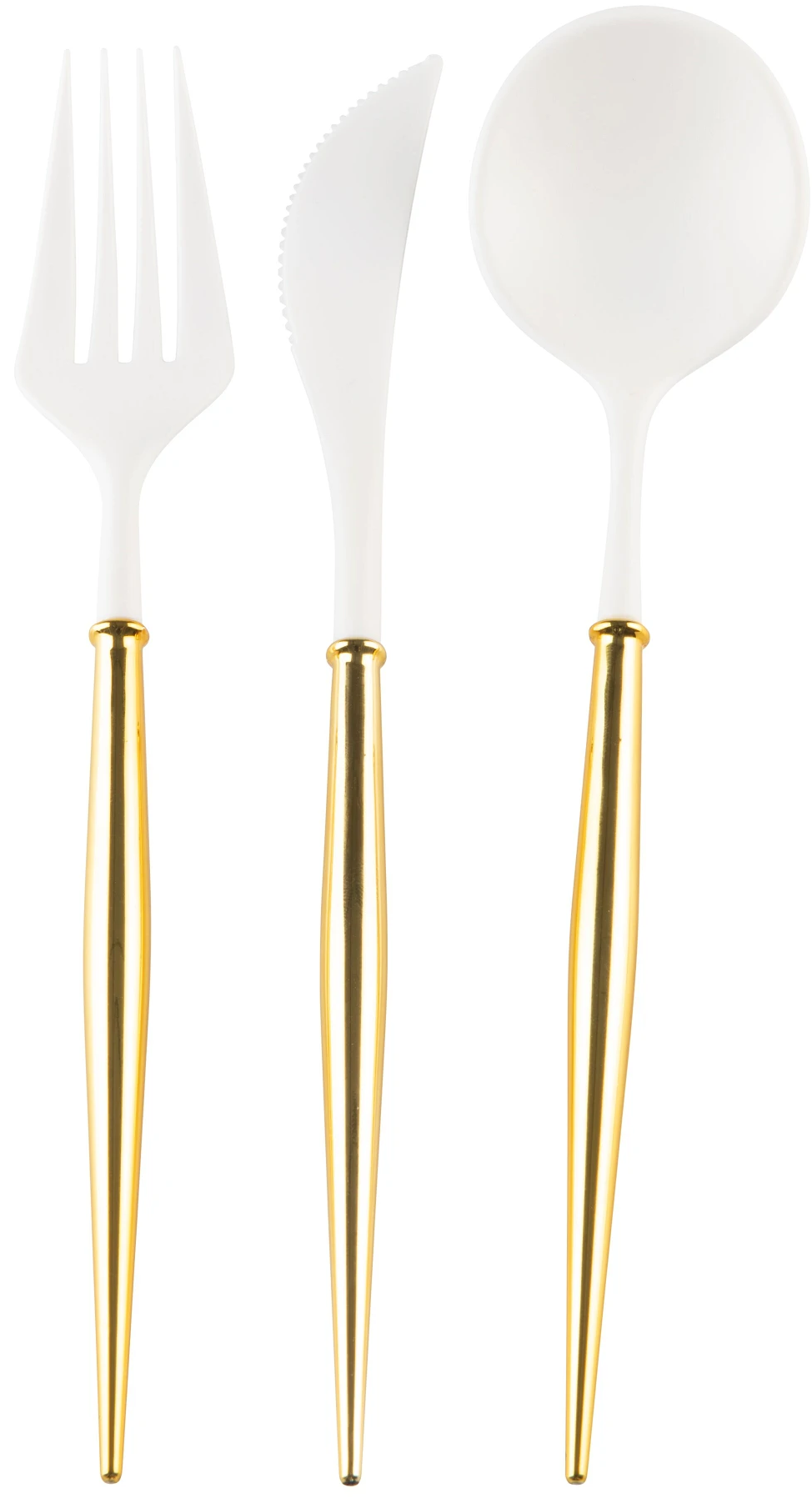 Gold Bella Plastic Cutlery (Dishwasher Safe), Service for 8