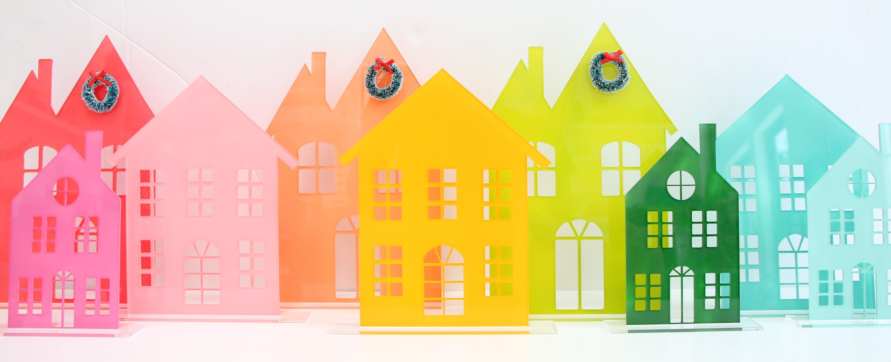 Turquoise Medium Acrylic Holiday House