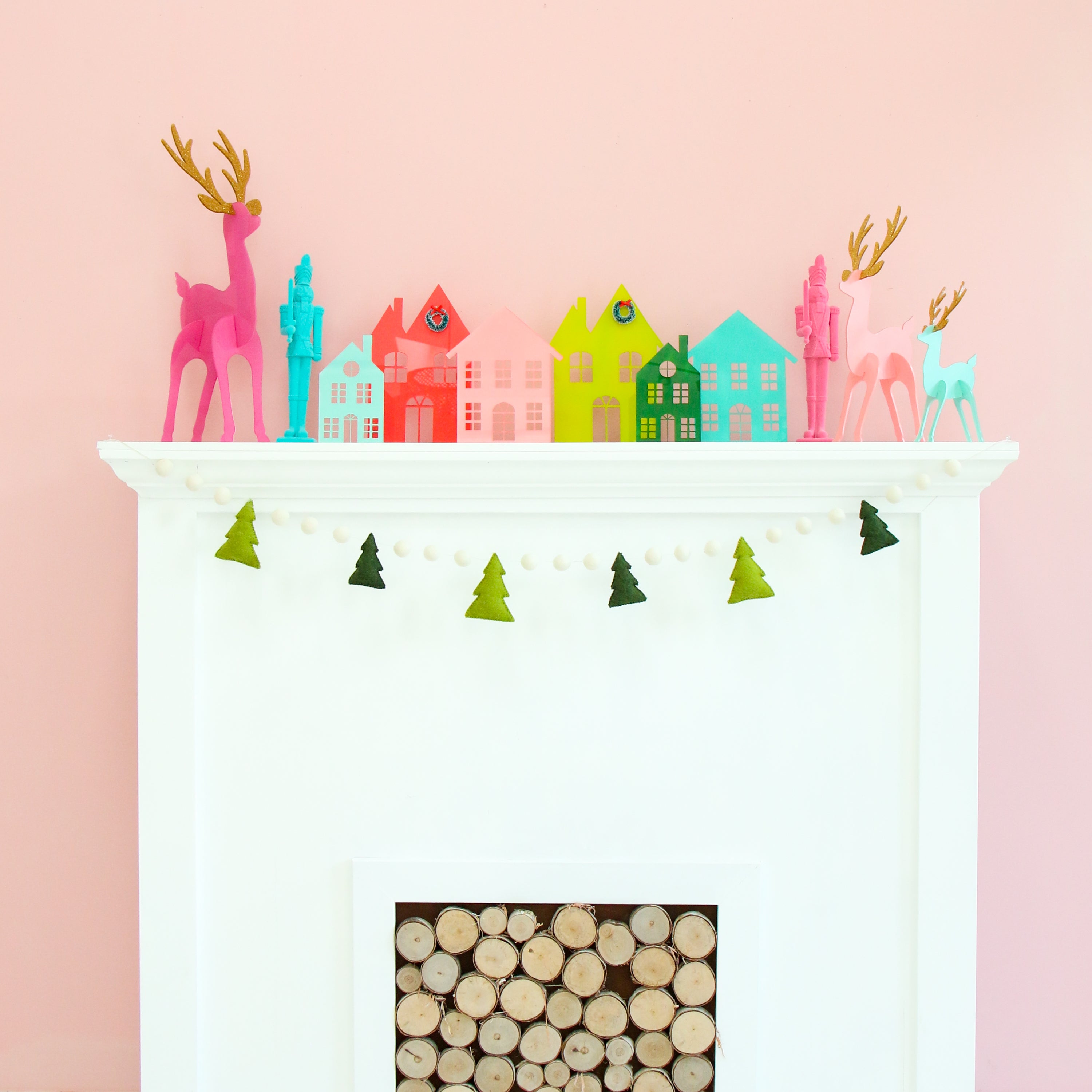 Dark Green Small Acrylic Holiday House