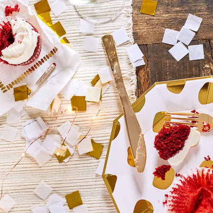 Gold and White Confetti