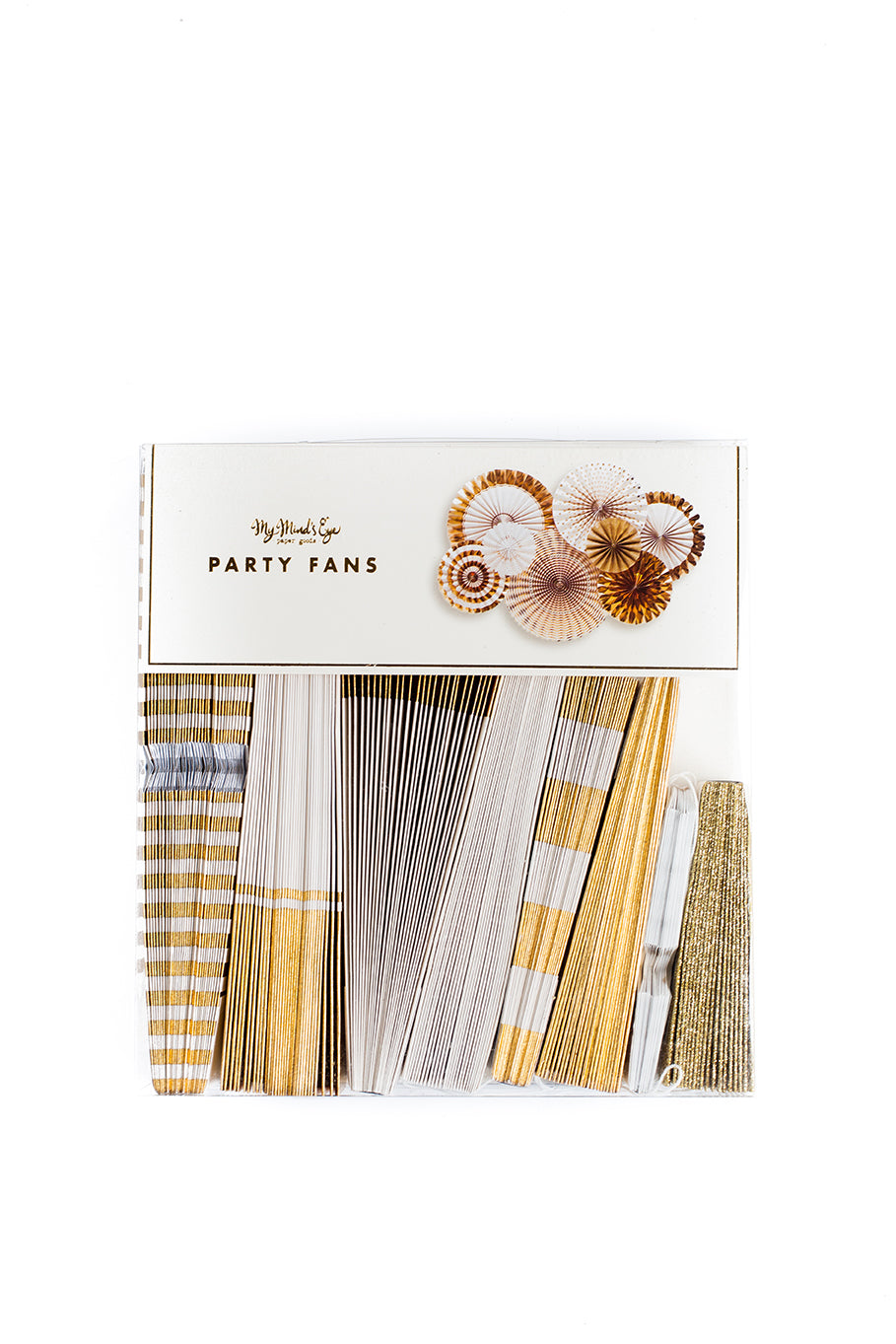 Gold Fancy Party Paper Fans