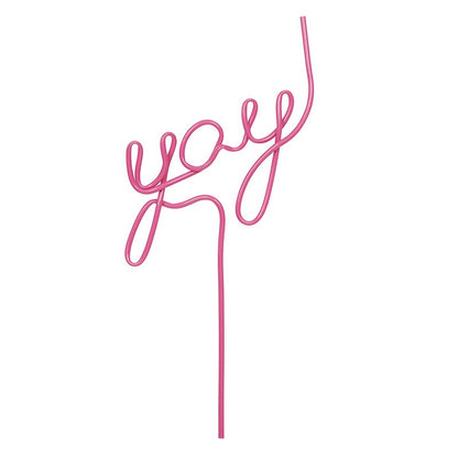 "YAY" Word Straw