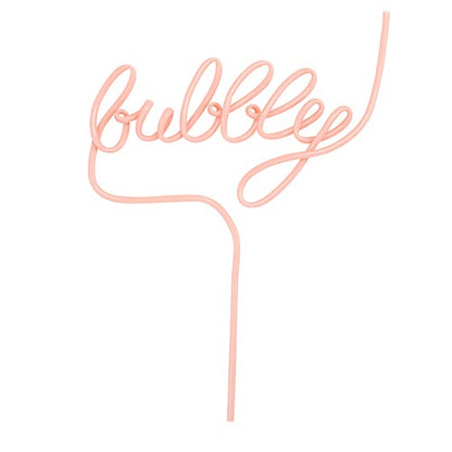 "Bubbly" Word Straw