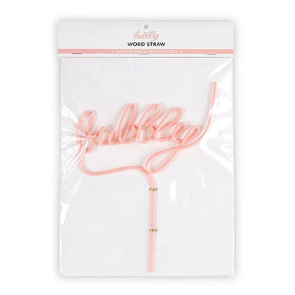 "Bubbly" Word Straw
