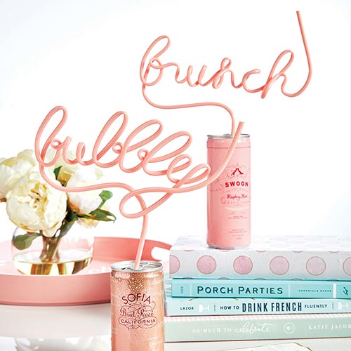 "Bubbly" Word Straw