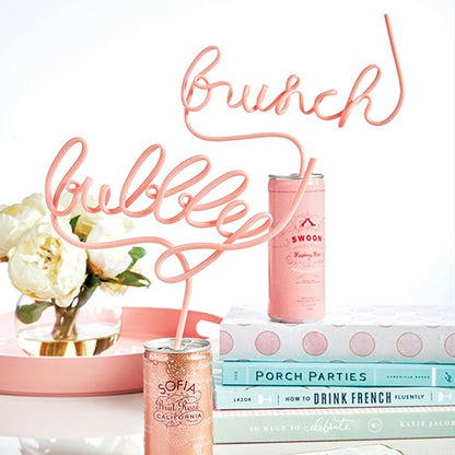 "Bubbly" Word Straw