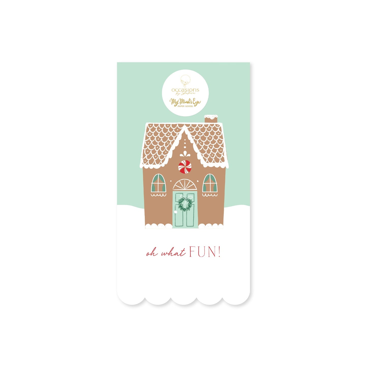 GINGERBREAD SCALLOPED GUEST NAPKIN - Occasions by Shakira Collaboration
