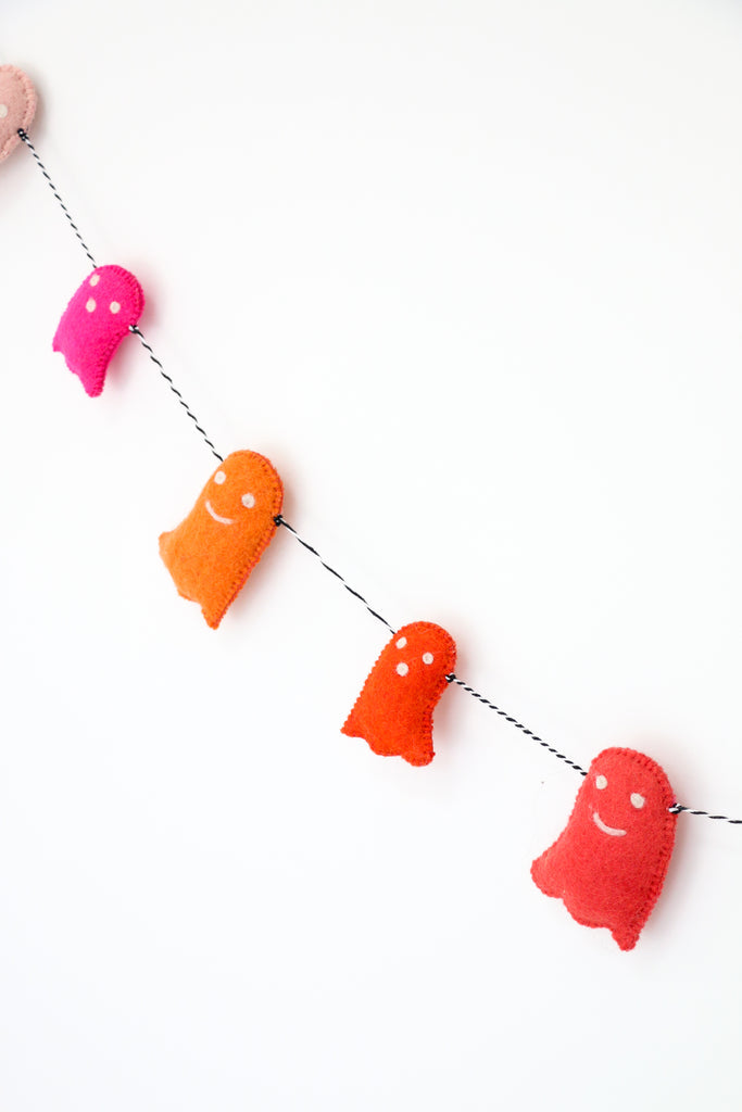 Ghost Felt Halloween Garland