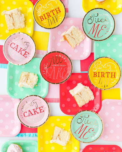 Basic Multi Polka Dot 9" Plates (12)