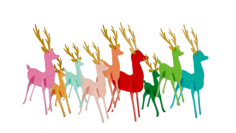 PREORDER: Acrylic Holiday Reindeer Full Set of 9